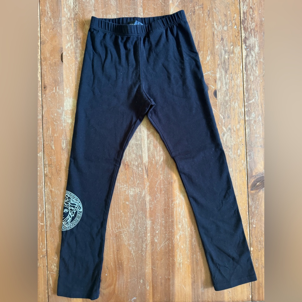 NWOT- Girls Size 8 Versace Black Leggings